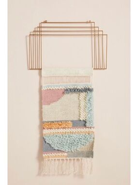 Anthropologie Samara Wall Hanging Boho Fiber Art Neutral Decor